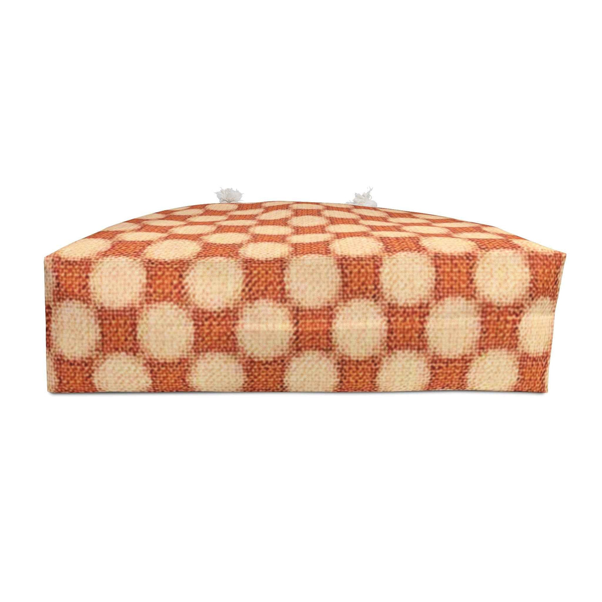 Sac de week-end à carreaux chauds | Fourre-tout rétro orange crème | Sac de plage | Grand sac fourre-tout | Sac de maman pressée | Sac à langer