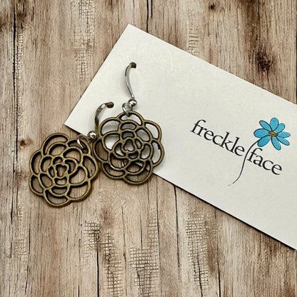 Rose Flower Earrings