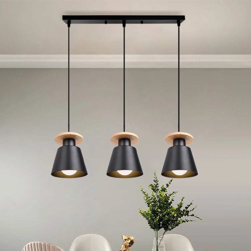 Plafonnier lustre LED moderne – Lampe suspendue rétro européenne en fer pour salle à manger, chambre et salon