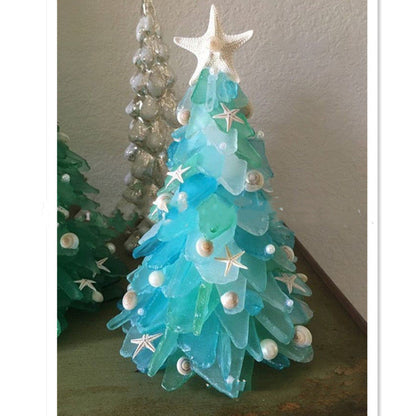 Blue Christmas Tree - DIY Holiday Tabletop Decoration