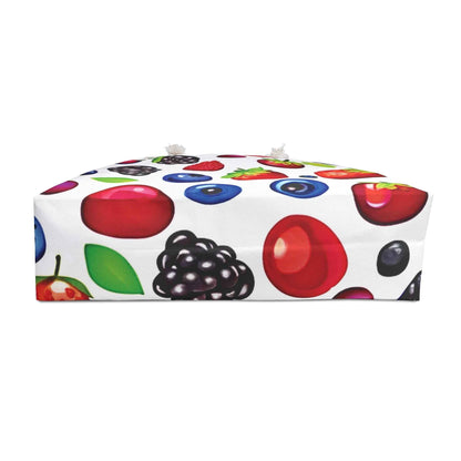 Sac de week-end motif Fruits Rouges Mélangés | Fraises Myrtilles Mûres, Grand Cabas