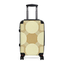 Retro Beige Circle Pattern Suitcase – Vintage Geometric Carry-On Luggage