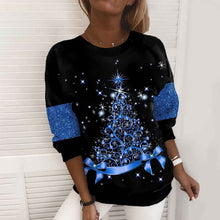 Pull de Noël imprimé pour femme – Haut à manches longues avec impression 3D pour les fêtes