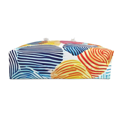 Sac de voyage Weekender à motif d'empreintes digitales colorées | Sac de plage arc-en-ciel | Sac de cabine pour mamans