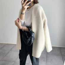 Cardigans droits pour femme, couleur unie, tricotés, à la mode, pour l'automne et le printemps