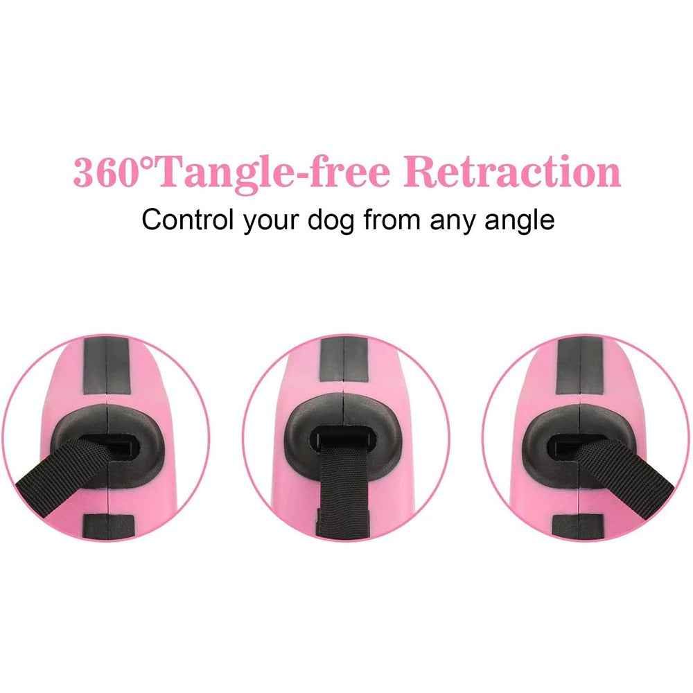 Laisse rétractable automatique pour chien et chat, 3m et 5m, en nylon durable, idéale pour la promenade et la course des chiots, accessoires pour animaux