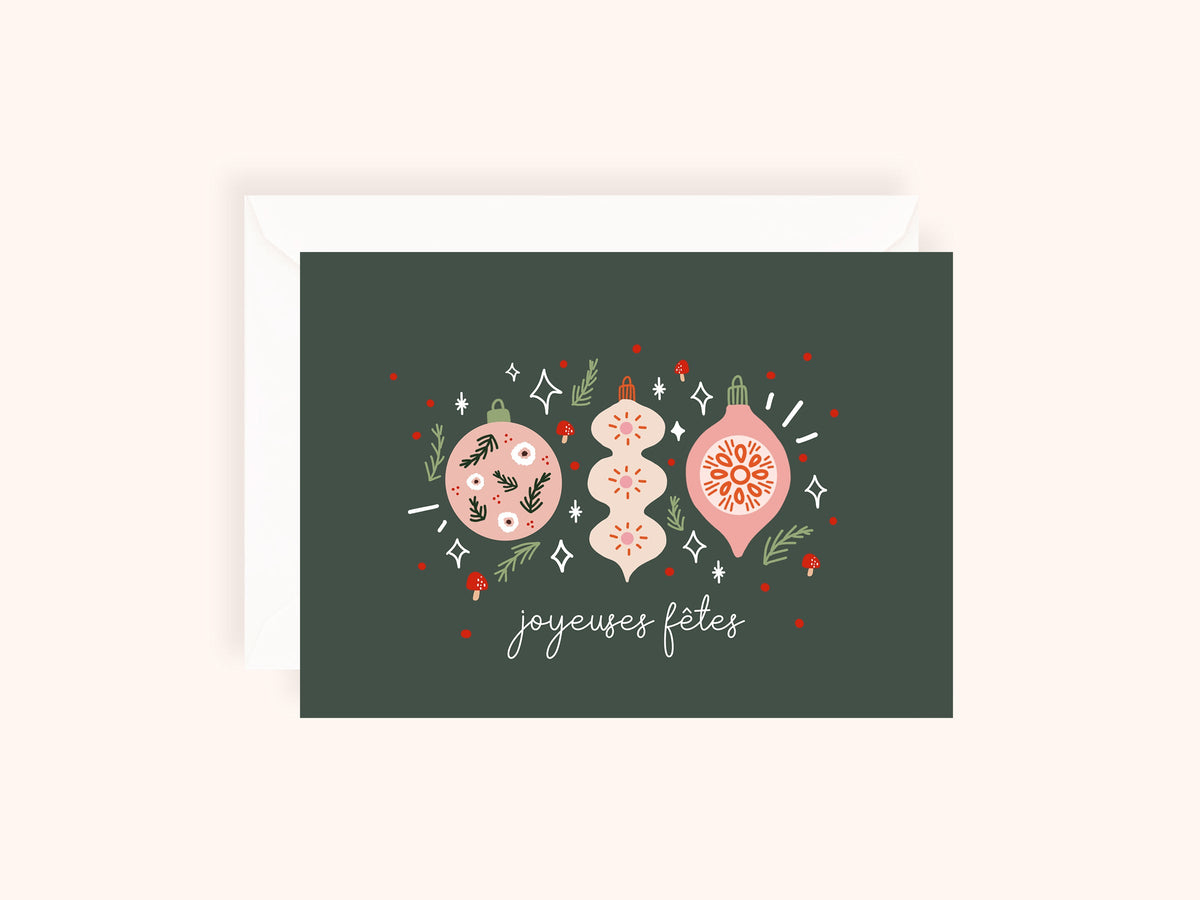 Carte de Noël pliée - format 5x7"