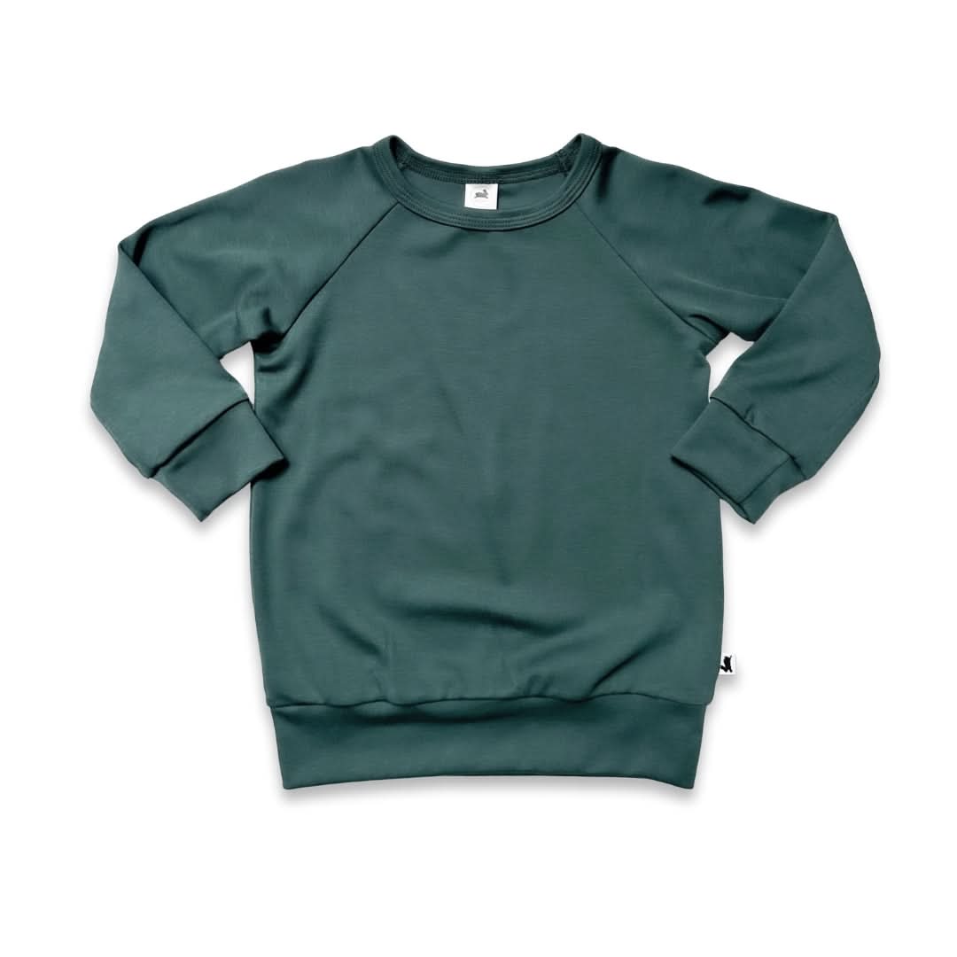 Youth Bamboo Raglan Pullover | Graphite