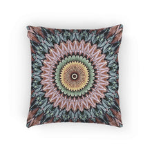 Mandala Sunburst Woven Pillow | Boho Geometric Decorative Cushion Cover