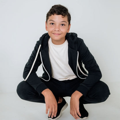 Youth Bamboo Fleece Zip-Up Hoodie | Terracotta