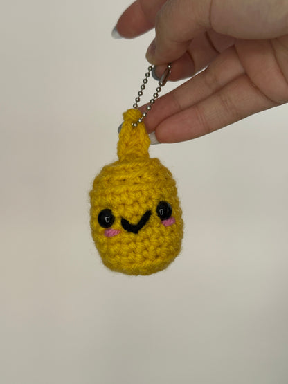Crochet Couple Keychains - Magnetic Food Bag Charms