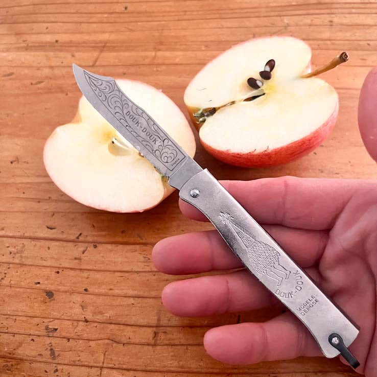 Douk-Douk Original Utility Pocket Knife 200mm, Carbon Steel Blade, Chromed Handle