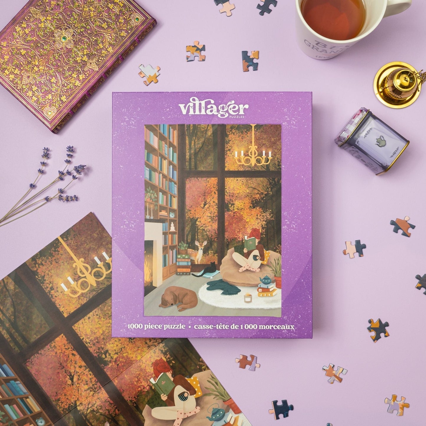 Bibliothèque des rêves | Puzzle 1000 pièces pour adultes | Conçu au Canada par Tara Younggren