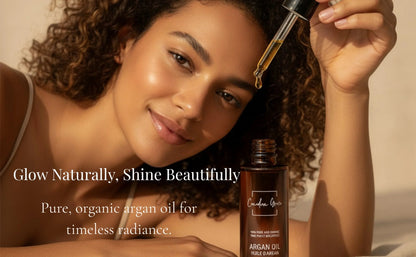 Huile d'Argan 100% Biologique - Pour Peaux Sèches, Tiraillées et Déshydratées + Cheveux Secs et Sujets aux Frisotis