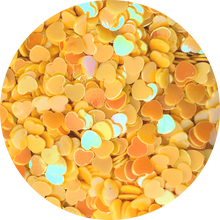 Yellow heart Glitter