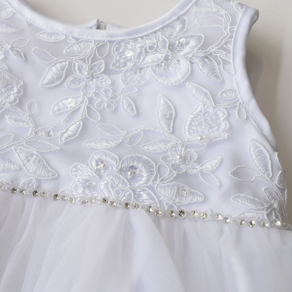 Robe de cérémonie bébé en dentelle illusion