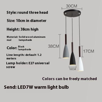 Lustre simple de style nordique moderne pour bar de restaurant
