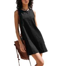 Robe d'été dos nu mode couleur unie sans manches robes de plage pour femmes