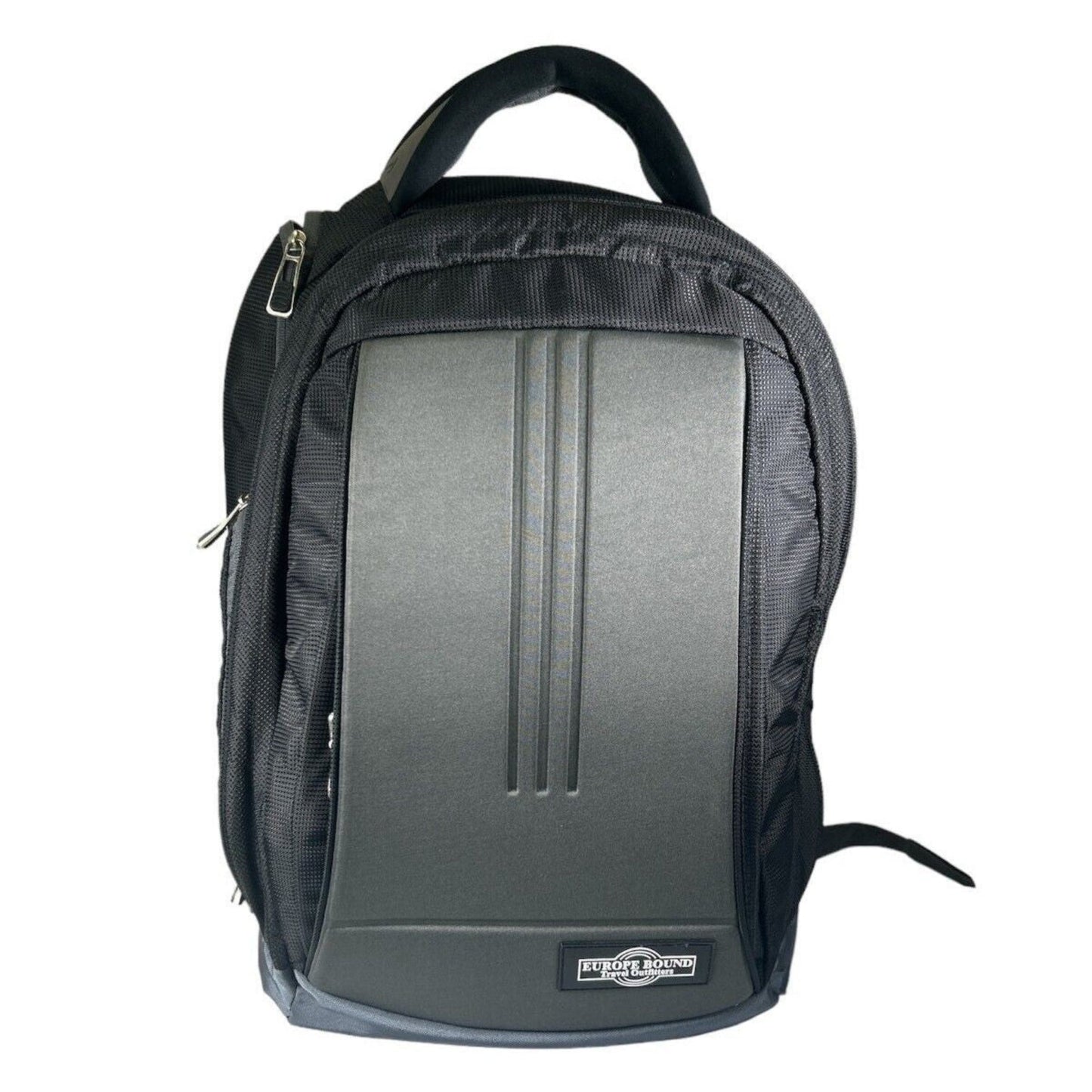 Europe Bound Exec-Tek Black & Grey Heavily Cushioned Laptop Backpack 25L