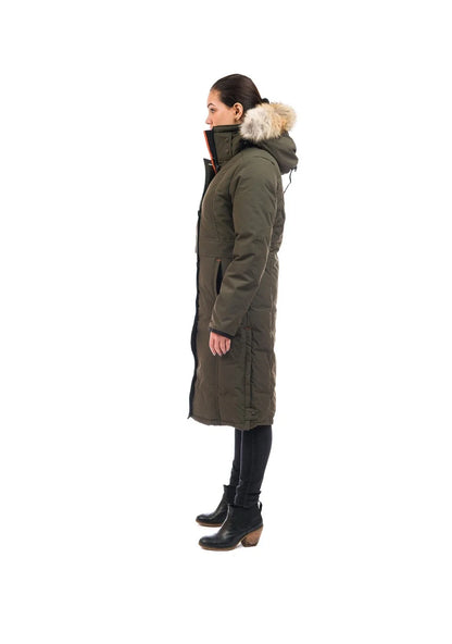 Outdoor Survival Canada Women's Nuaja -40 Down Parka, Alpine Moss, Large - ON DISPLAY