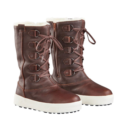 Bottes d'hiver en cuir imperméables doublées de laine Yorkville pour femme de Baffin avec fermeture éclair latérale