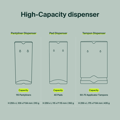 Recycled Plexiglass Wall-Mounted Dispenser - Applicator Tampons