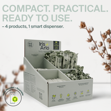 Présentoir de comptoir en carton, 4 produits