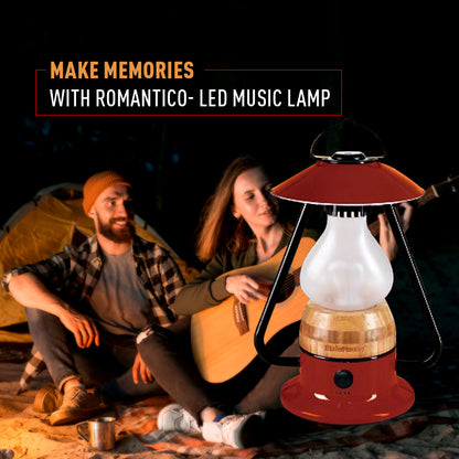 TRU De-LIGHT ROMANTICO Lampe LED tout-en-un, rechargeable, haut-parleur Bluetooth - ROUGE FEU / JAUNE / BLEU AQUA / VERT / NOIR