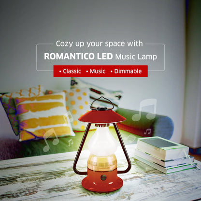 TRU De-LIGHT ROMANTICO Lampe LED tout-en-un, rechargeable, haut-parleur Bluetooth - ROUGE FEU / JAUNE / BLEU AQUA / VERT / NOIR