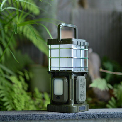 TRU De-LIGHT BUDDY Lampe LED dimmable / Batterie externe / Enceinte Bluetooth / Lampes latérales indépendantes - Musique / Décoration - Tout-en-un