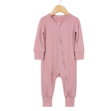 Long Sleeve Bamboo Sleep + Play Romper - Flower