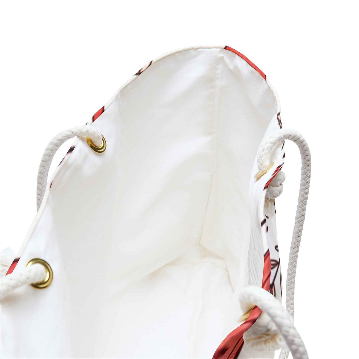 Sac de voyage motif floral cœurs rouges, cabas Saint-Valentin, maman débordée, cadeau pour maman