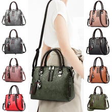 Vintage PU Leather Tassel Handbag for Women, Top-Handle Shoulder Bag
