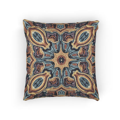 Coussin tissé bohème – Coussin décoratif à motif médaillon mosaïque