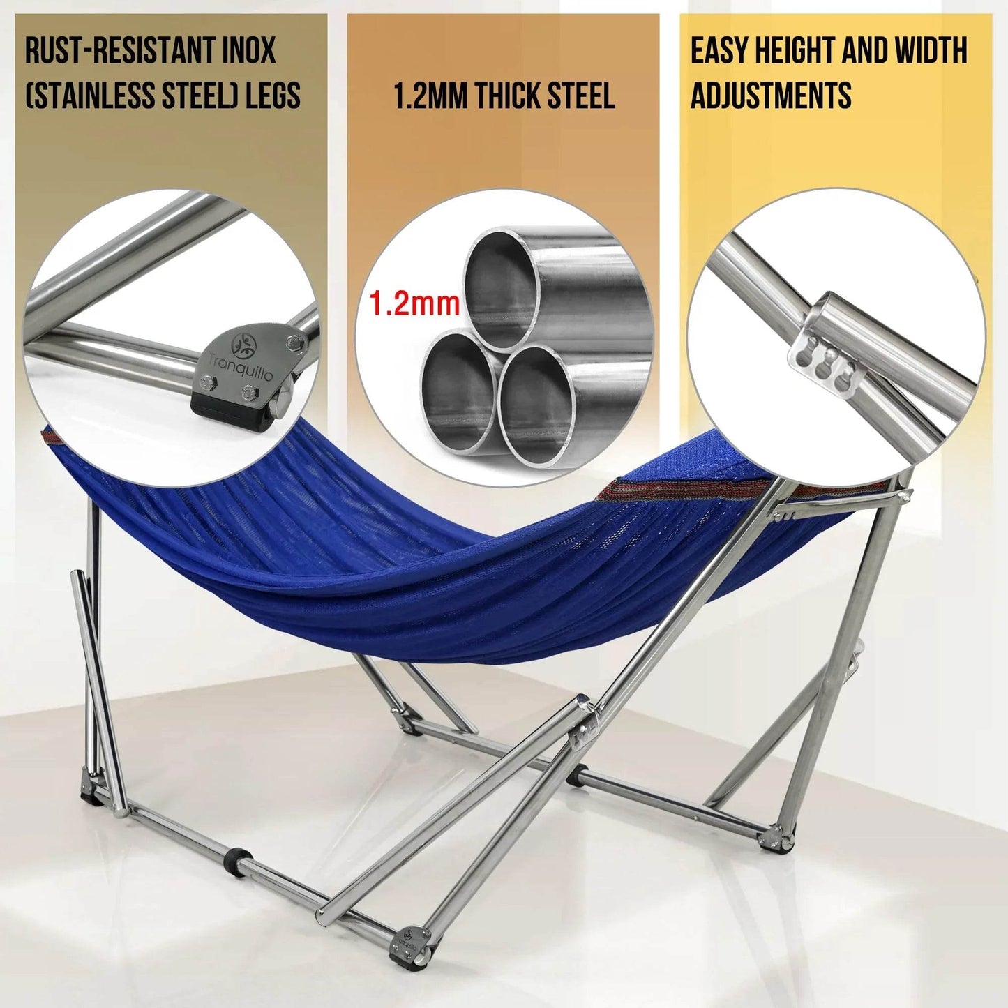 Support de hamac Tranquillo en acier inoxydable d'origine