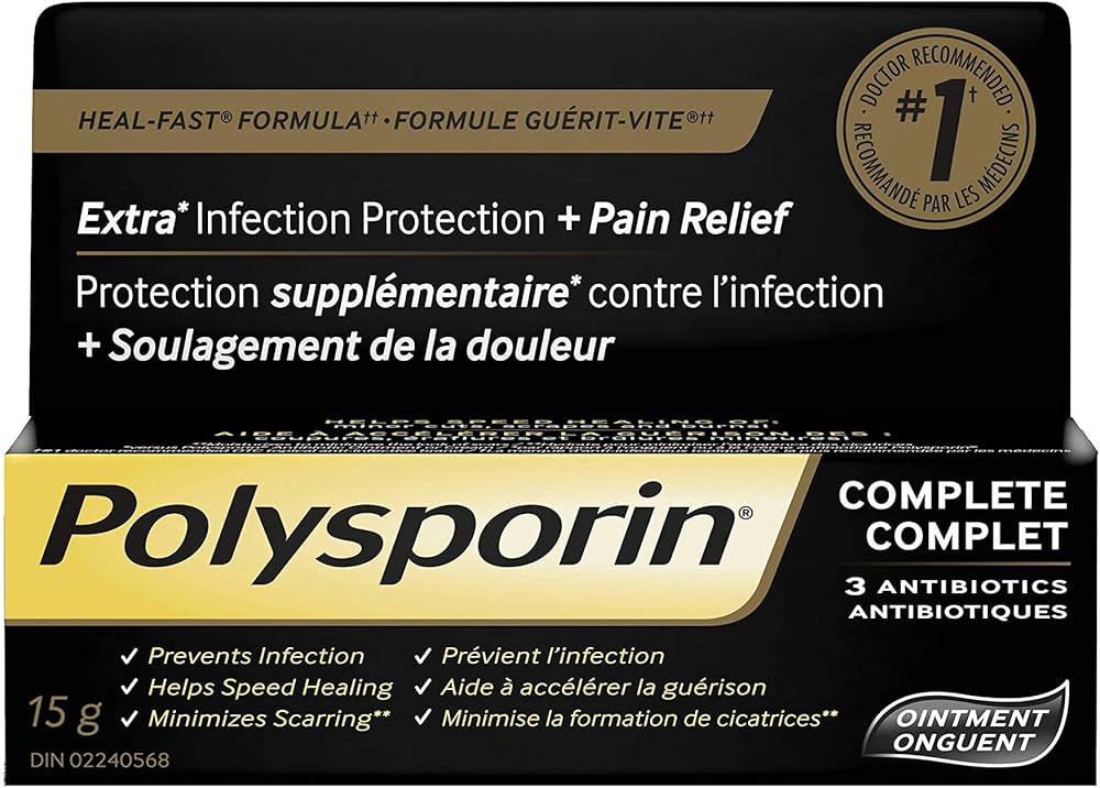 Polysporin Complete Antibiotic Ointment Heal Fast Formula