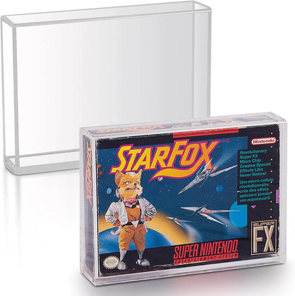 EVORETRO Protection d'affichage en acrylique pour jeux SNES et boîtes de jeux N64 - Lot de 2