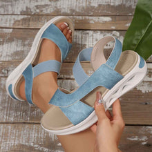 Sandales de plage à plateforme en tissu pour femmes