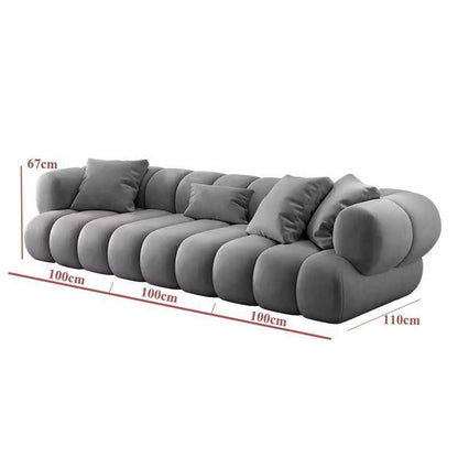 ATUNUS American Large Velvet Home Furniture Nordic Modern L Shape Corner Living Room Modular Sectional Sofa Couch Set