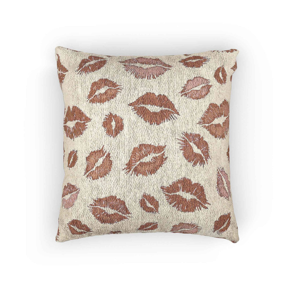 Oreiller tissé motif baisers | Coussin décoratif pour la maison et l'extérieur