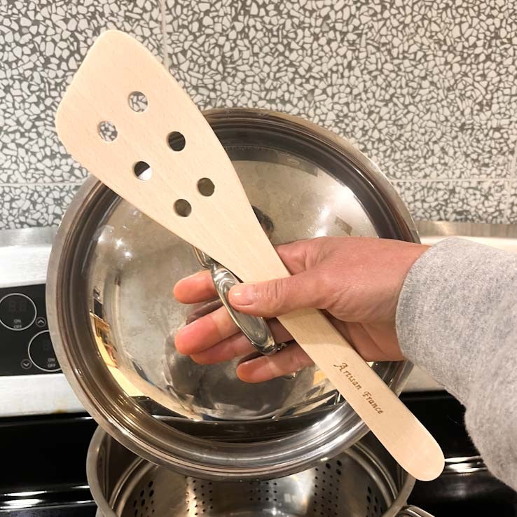 Beechwood Perforated Cooking Spatula