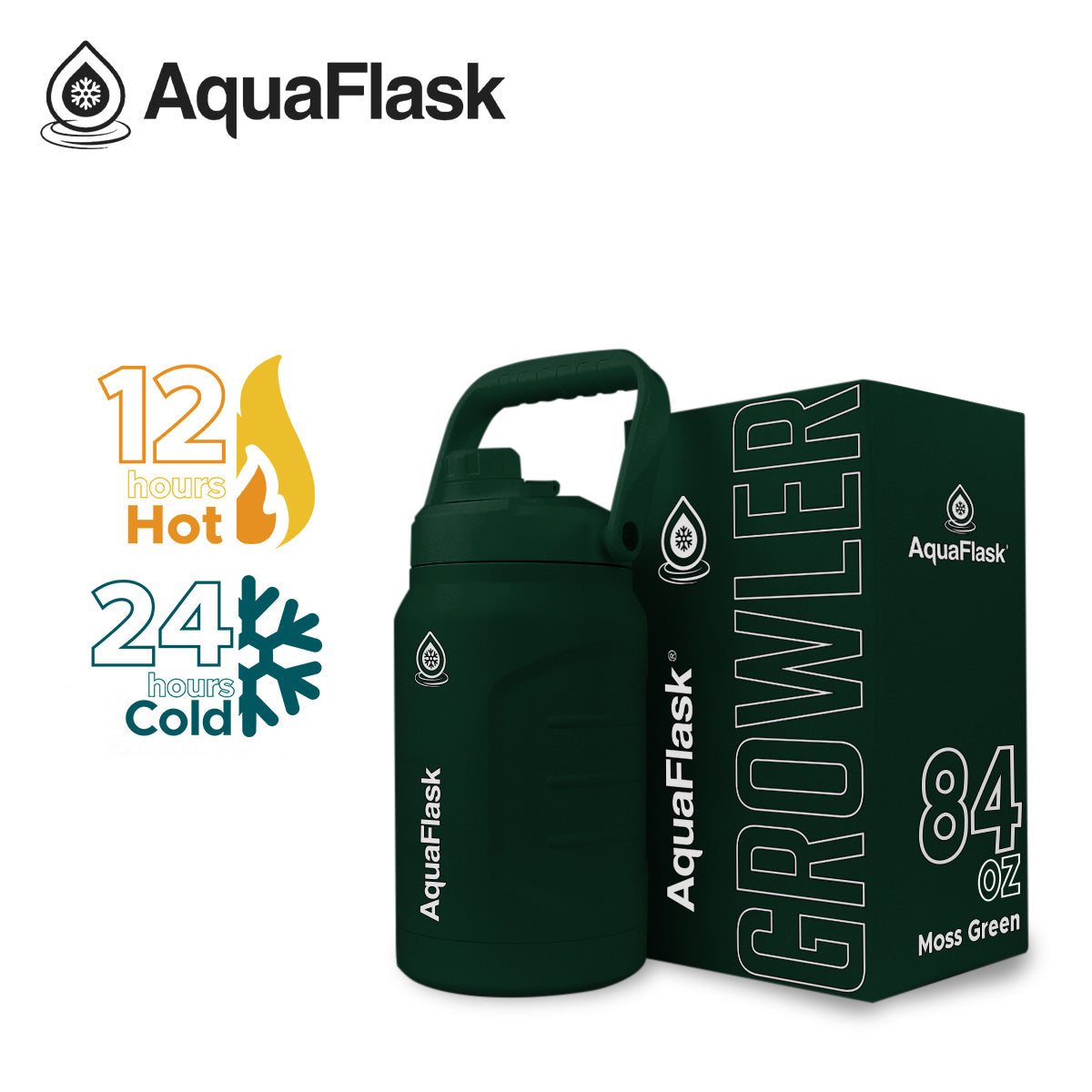 Bouteilles d'eau isothermes sous vide AquaFlask Original 2484 ml (84 oz)