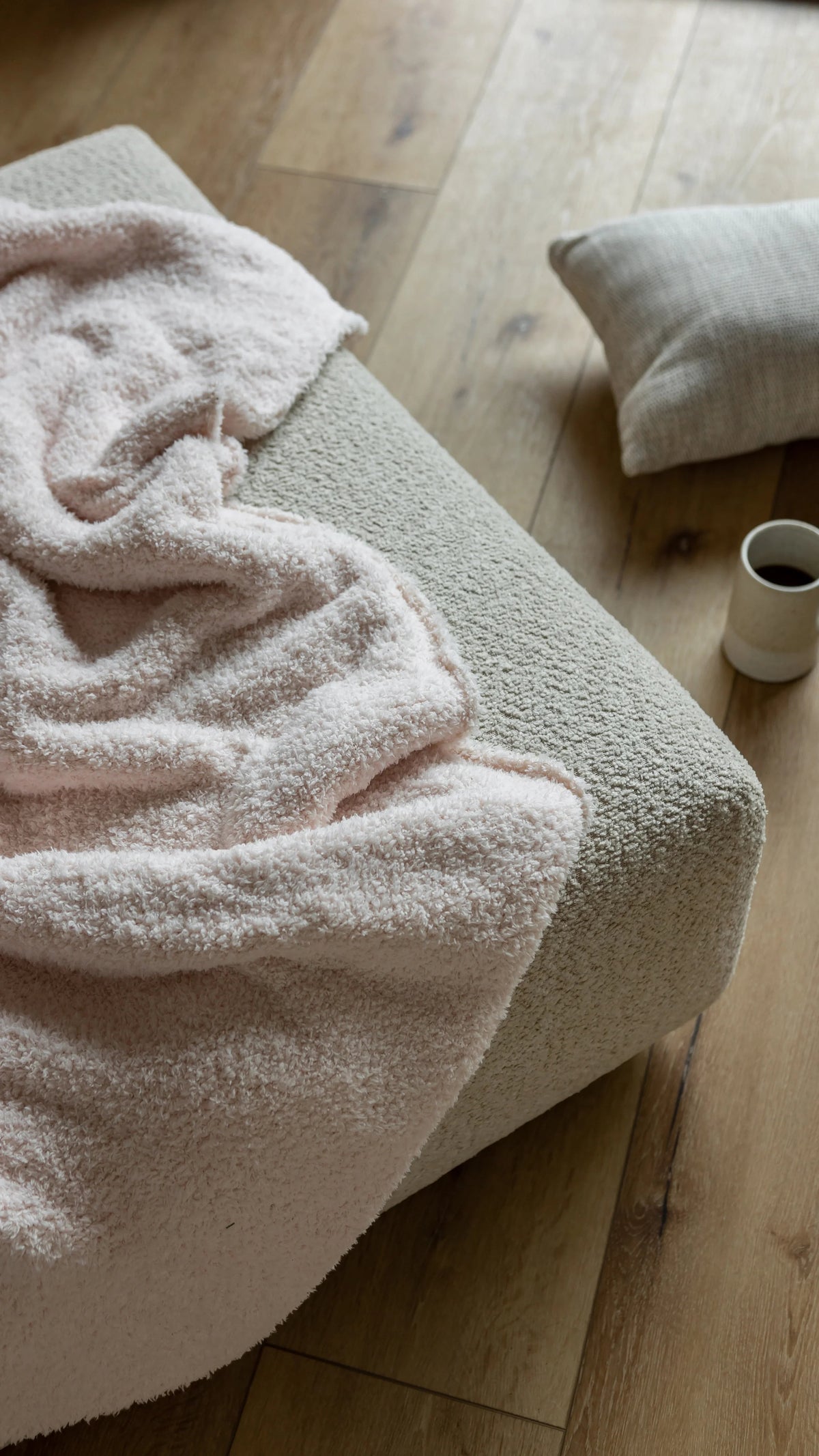 Primrose Pink Solid Double Layered Print Extended Throw