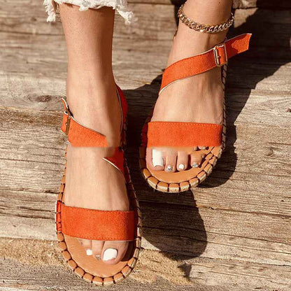 Sandales mode à une bride et boucle latérale pour femmes