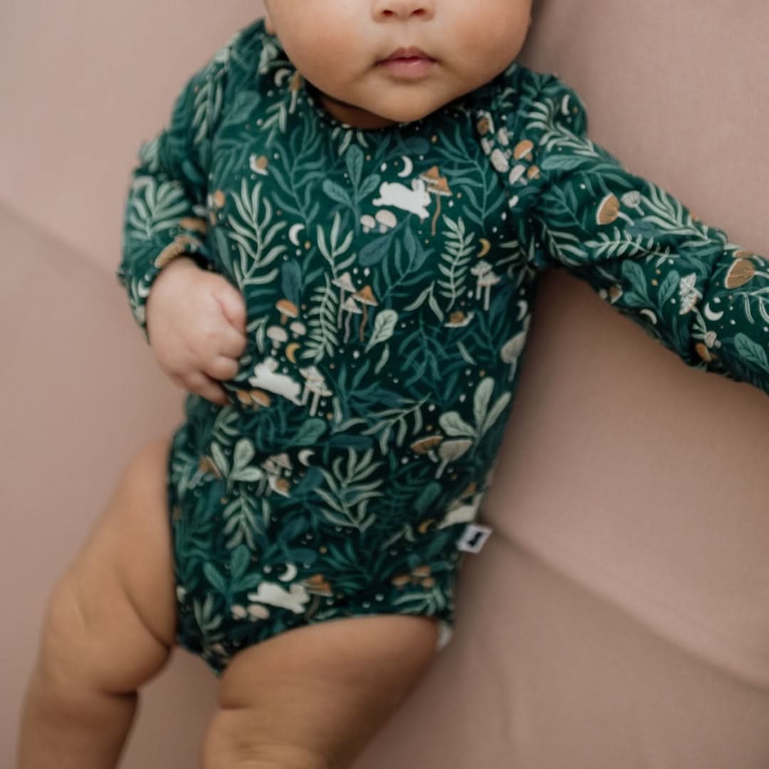 Bamboo Baby Long-Sleeved Bodysuit | Twilight Grove