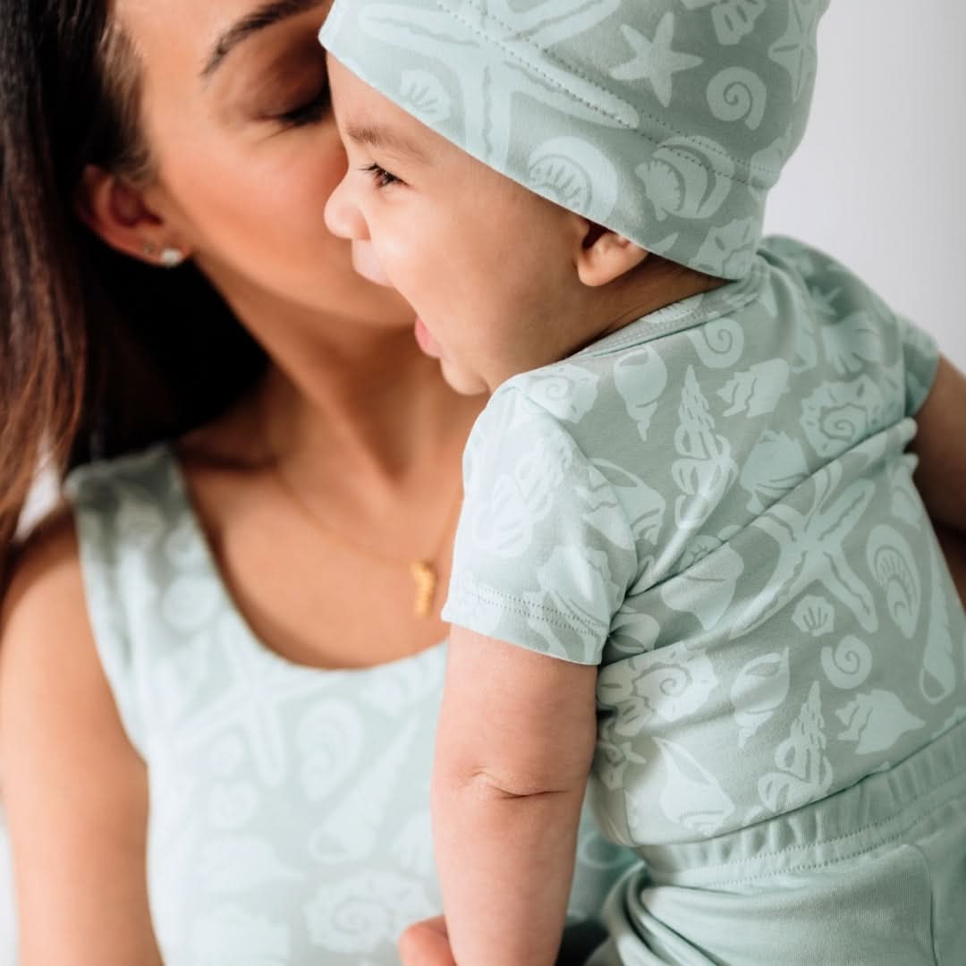 Bamboo Baby Short-Sleeved Bodysuit | Saltwater Floral