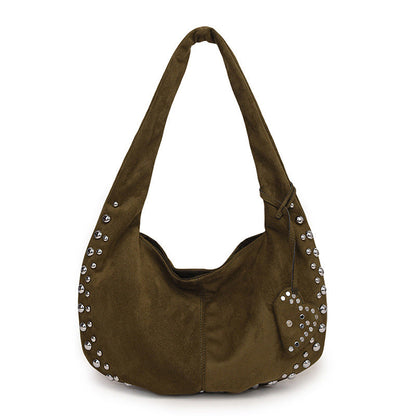 Soft Plush Underarm Tote Bag for Women, Casual Everyday Shoulder Handbag
