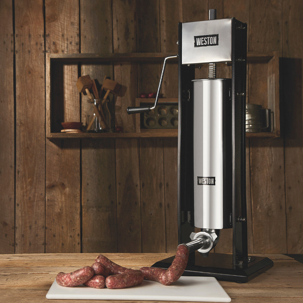 WESTON 86-1501-W 15 Lb Dual Speed Vertical Sausage Stuffer - Blemished package with full warranty
