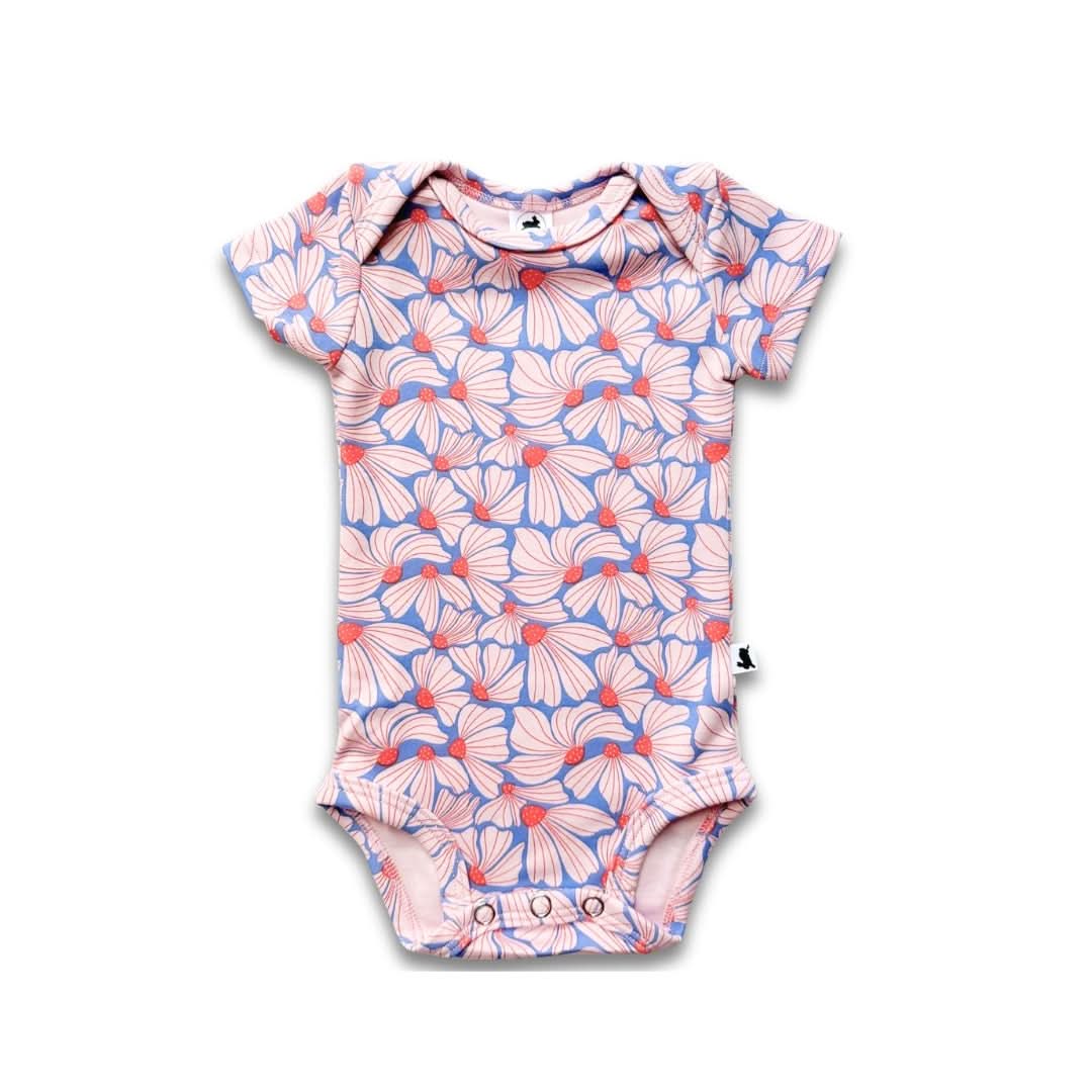Bamboo Baby Short-Sleeved Bodysuit | Tidal Blue