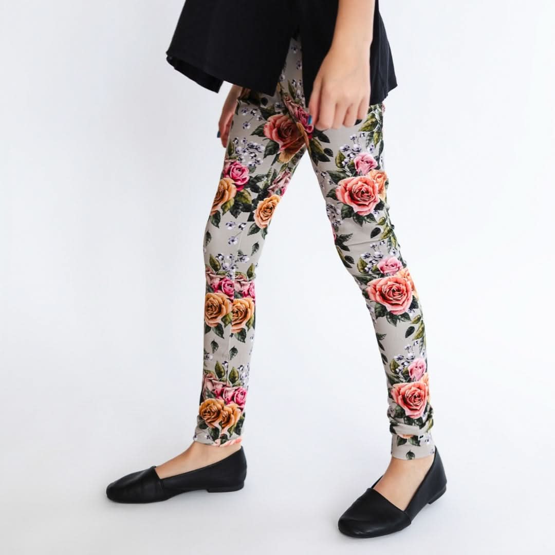 Youth Bamboo Leggings | Olive